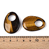 Natural Tiger Eye Large Hole Pendants G-N348-06B-09-3