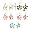 50Pcs 5 Colors Alloy Enamel Pendants ENAM-CJ0002-39-2