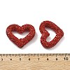 Heart Shape Polymer Clay Rhinestone Beads CLAY-NH0001-09A-10-4