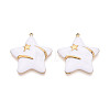 304 Stainless Steel & Enamel Pendants STAS-T073-61A-G-1