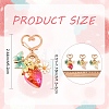 Acrylic & Alloy Pendant Decorations HJEW-YW00491-01-3