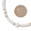 Natural White Shell Star Round Heishi Beaded Necklaces NJEW-JN05805-4