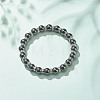 Synthetic Hematite Stretch Bracelet Rhinestone Beaded BJEW-JB08335-02-2