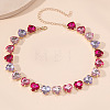 Alloy Colorful Rhinestone Cup Chain Necklaces for Women FS-WG72CA4-02-1