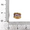 Column Rack Plating Brass Cubic Zirconia European Beads KK-L236-09G-3