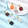 Square Acrylic Imitation Gemstone Pendant Decorations HJEW-JM04575-1