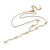 304 Stainless Steel Crystal Rhinestone Pendant Y Necklaces for Women NJEW-F375-01G-06-2