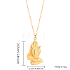 Pray Hands Stainless Steel Pendant Necklace with Cable Chains HT9511-1-2