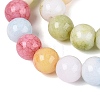 Opaque Ombre Effect Dyed Glass Beads Strands GLAA-Q106-04A-M01-3