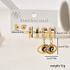 3 Pairs Evil Eye Stainless Steel Earring Sets ZH5576-2-5