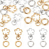 10Pcs 2 Colors Flower Alloy Swivel Snap Hook Clasps & 10Pcs 2 Colors Alloy Spring Gate Rings Findings Kits FIND-TADJ0001-21-2