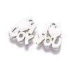 Tarnish Resistant 201 Stainless Steel Charms STAS-Q201-T080-1