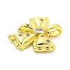 Brass Micro Pave Clear Cubic Zirconia Pendants KK-P263-03A-G-2