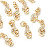 SHEGRACE Brass Micro Pave Cubic Zirconia Pendants XGRQ3D824-469G-1