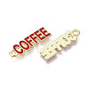 Alloy and Enamel Pendants PALLOY-T093-09C-G-3