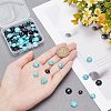 150Pcs 10 Styles Synthetic Turquoise Cabochons TURQ-AR0001-23-4