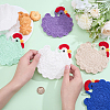 5Pcs 5 Colors Polyester Coasters AJEW-WR0003-86B-3
