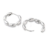 Brass Oval Hoop Earrings for Women EJEW-F347-01P-02-2