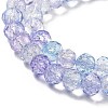 Transparent Crackle Glass Beads Strands X-CCG-L050-01B-08-2