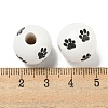 Printed Wood European Beads WOOD-G022-09A-3