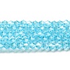 Transparent Electroplate Glass Beads Strands EGLA-A039-T4mm-A20-1