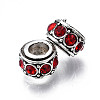 Alloy Rhinestone European Beads MPDL-Q212-001F-RS-2