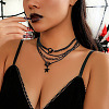 Gothic Alloy with Iron Pendant Multi Layered Chain Necklaces for Women FS-WG9D473-01-1