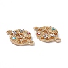 Alloy Crystal Rhinestones Connector Charms FIND-A024-49G-3