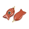 Natural Red Jasper Pendants G-Z134-06G-06-2