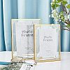 Glass Picture Frame with Iron Easel AJEW-WH0021-58B-7