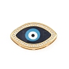 Brass Micro Pave Cubic Zirconia with Enamel Beads KK-L275-61G-02-1