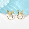Brass & Crystal Rhinestone Stud Earrings for Women EJEW-G464-04G-05-1