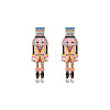 Cartoon Soldier Shape Alloy Enamel Stud Earrings FS-WGA682D-06-1