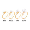 Flower Brass Micro Pave Cubic Zirconia Cup Peg Ring Settings KK-N274-15G-4