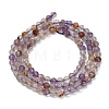 Natural Purple Phantom Quartz Purple Lodolite Quartz Beads Strands G-C262-A01-4mm-4