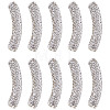 10Pcs Brass Middle East Rhinestone Beads RB-SC0001-08-1