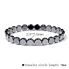 Synthetic Non-magnetic Hematite Beads Stretch Bracelets for Men RL7655-17-1