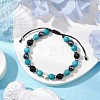 Gemstone Braided Bead Bracelets BJEW-JB11139-4