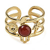 Natural Carnelian Finger Rings RJEW-U027-07G-04-2