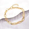 304 Stainless Steel Oval Link Chain Bracelet & Necklace Jewelry Sets SJEW-L199-03G-3