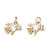 Ocean Brass Pave Clear Cubic Zirconia Pendants CU-CBAF3CF-02N-01-1