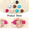16Pcs 8 Colors Food Grade Eco-Friendly Silicone Beads SIL-CA0001-83-4