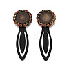 Alloy & Iron Bookmark Cabochon Settings PALLOY-N184-08AB-1