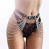 Punk Style Alloy Multi-Layer PU Leather Chain Belts for Women FS-WG2C119-02-4