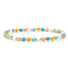 Summer 304 Stainless Steel & Glass Seed Bead Stretch Bracelets AF7427-4-1