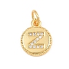 Brass Micro Pave Clear Cubic Zirconia Charms CU-CBA56CE-12G-Z-1