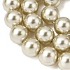 Baking Paint Pearlized Glass Pearl Round Bead Strands PEAR-H019-02D-14-3