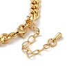 Brass Micro Pave Clear Cubic Zirconia Cuban Link Chains Bracelets BJEW-M322-04G-A-3