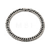 304 Stainless Steel Cuban Link Chain Bracelet BJEW-Z021-01AS-1