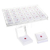 24-Grid Transparent Acrylic Loose Diamond Package Organizer Boxes CON-WH0085-207A-1
